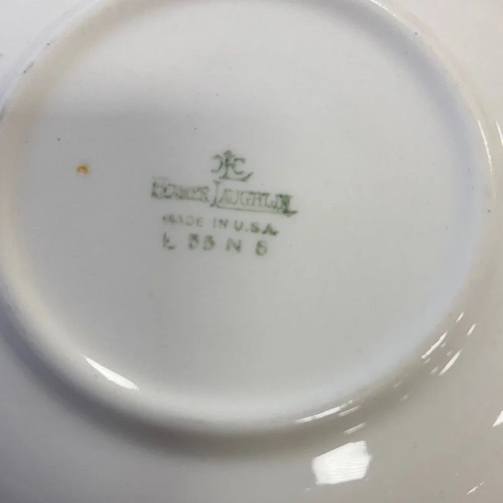 Homer Laughlin Dogwood (Liberty) Fruit/Dessert Bowls and saucers - Picture 6 of 6